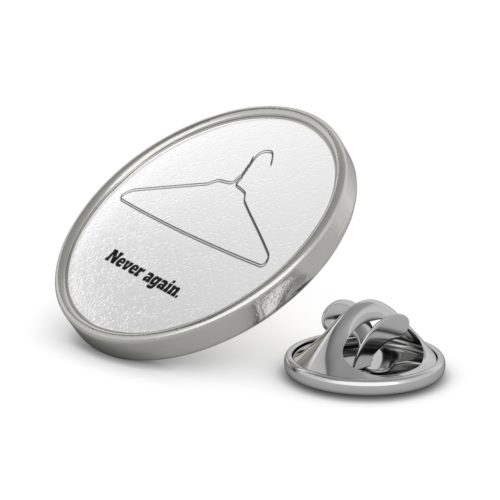 Never Again Pewter Pin