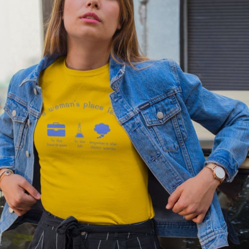 A Woman's Place Is Unisex Tee