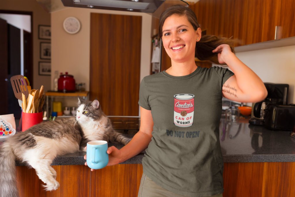 Can Of Worms Bella+Canvas 3001 Army