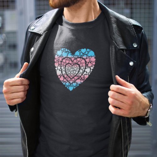 Transgender Pride Heart Unisex Tee